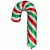 Red & Green Candy Cane Supershape Balloon 